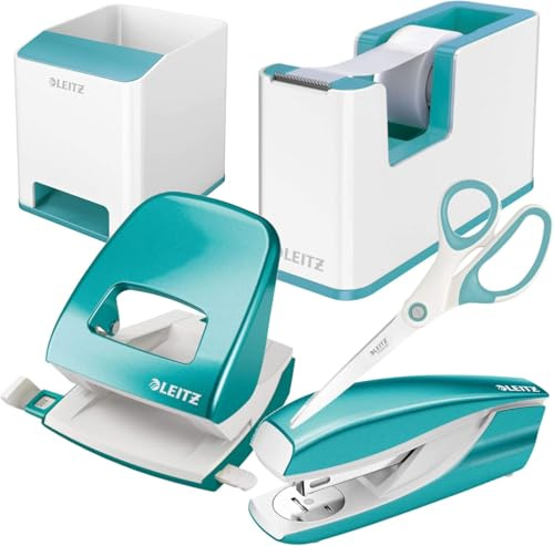 Leitz WOW Schreibtisch Accessoires (Türkis, Komplett - Set)