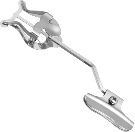 Mikinona Trompeten und Posaunen Marschgabel Metall Notenhalter Silber mit Klemme für Standard Lyrahalterung Geeignet Leicht und Kompakt Praktisches Zubehör für Marschmusik und Blaskapellen