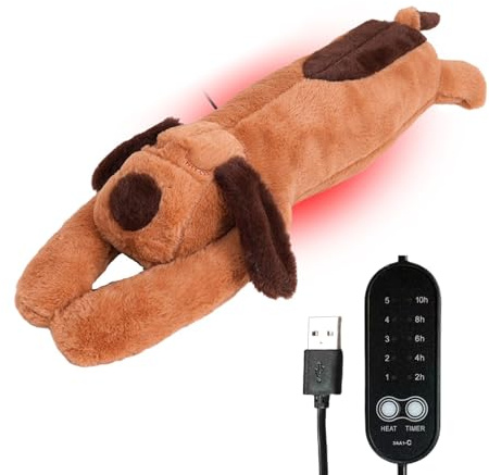 Plüschtier-Wärmekissen Für Erwachsene Elektrisch USB Auto-Abschaltung | Beheizbares Welpen-Plüschtier für Kinder Erwachsene Weihnachtszeit Nacken Rücken Schultern Bauch