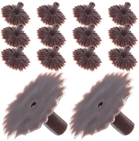 VILLCASE 100pcs Miniature Tree Bases for Dollhouse Model Railroad Scenery Tree Stands for Architecture Diorama Crafting