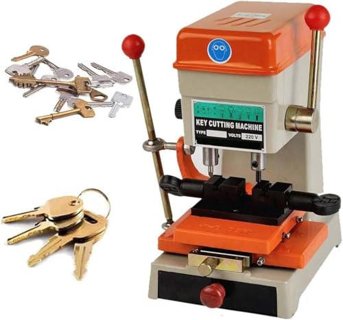 Vertical Key Cutting Machine for Duplicating Door and Car Lock Keys with Multifunctional Drilling Tool