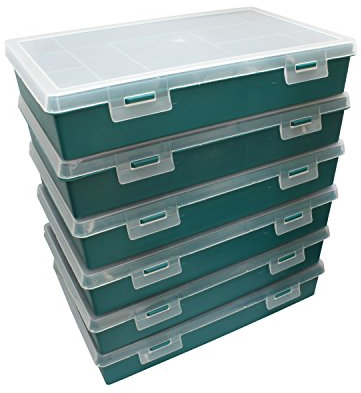 Sortimentskasten mit 11 Fächer für Schrauben und/oder Kleinteile aller aller Art, zb. Muttern, Scheiben oder Anglerzubehör im 6er Pack