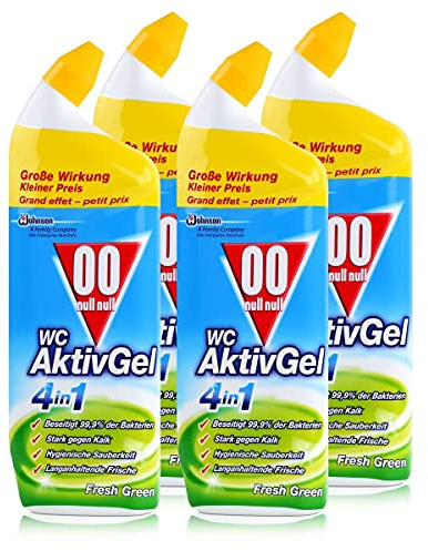 00 null null WC Aktiv Gel 4in1 Fresh Green 750ml - Stark gegen Kalk (4er Pack)