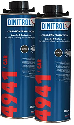 DINITROL® 4941 schwarze selbstheilende Wachsschutzbeschichtung für Unterboden-Chassis, 2 x 1-Liter-Kanister (schützender Schraubverschluss)