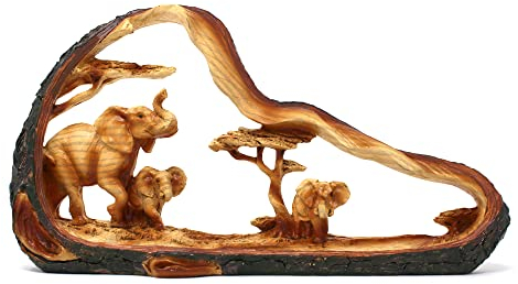 Adorno decorativo con diseño de elefante y familia