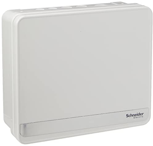 Schneider Electric Easy9+ - Consumer Unit, 8 Way, No Incomers, Surface Mount Enclosure, Semi Flush Kit available, EZ9E8MCU, Metal