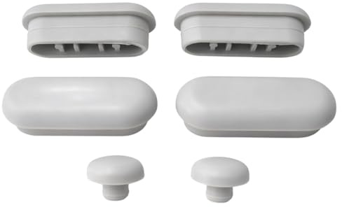 HYDRO HOME Tampons abattant WC, kit 6 pièces, 4 plots rectangulaires et 2 ronds, différentes épaisseurs, installation facile DIY, fabrication italienne (6 mm)