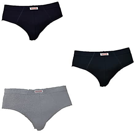 PRIMAL (4 unidades) Slip calibrado de algodón elástico. Surtido (Azul, Gris, Negro) 4XL grand