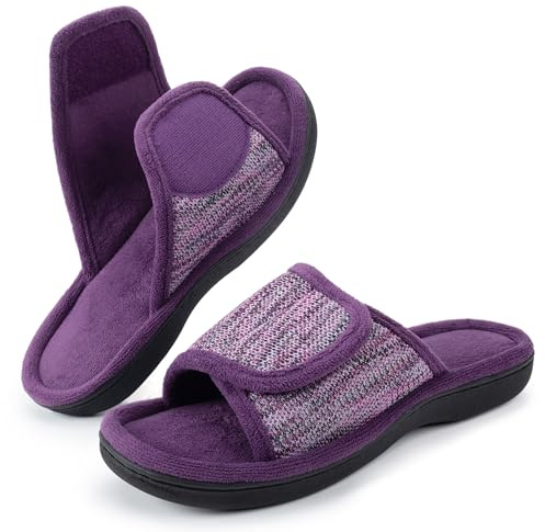 RockDove Justerbara damtofflor i minnesskum, Aubergine, 39.5/40.5 EU