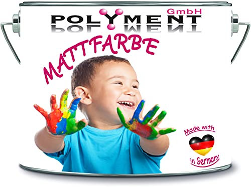 Polyment GmbH Innenfarbe Wandfarbe Dispersionsfarbe frische Trendfarbtöne (sandiges weiß, 2 l)