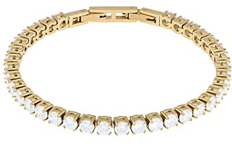 Qudo Armband CASSIO funkelnd mit Zirkonias, Tennisarmband, Edelstahl