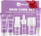 Cadeaux pour Femme,Skincare Anti-âge pour Lisser les Rides et nourrit la peau,Coffret Cadeau Femme Nettoyant,Toner,Rétinol Serum,Crème de yeux,Crème Visage avec Rétinol,Acide Hyaluronique (6 PCS SET)
