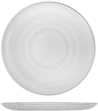 H&H set 6 piatti vetro venere trasparente tondo 33cm