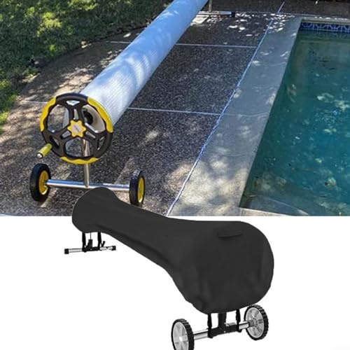 HOHOVYVY Pool Reel Cover, Swimming Pool Solar Blanket, Protective Cover, , Windproof, Swimming Pool Solar Roller Protective Cover, for Above Ground Recessed (16F)