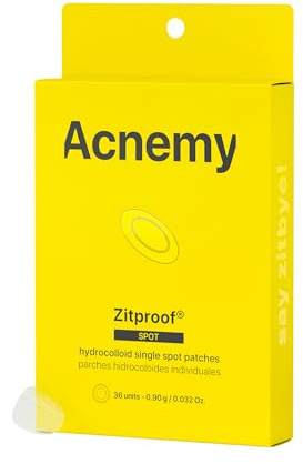 ACNEMY ZITPROOF® SPOT - Parches Hidrocoloides Antiacné 36 uds, Tratamiento para Granos con Ácido Salicílico, Árbol del Té y Centella Asiática, Reduce Inflamación y Acelera Cicatrización