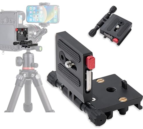 Plegable Cámara DSLR L Soporte Horizontal Vertical Interruptor Trípode Placa de liberación rápida Compatible con Canon Nikon Sony dji Osmo Ronin Zhiyun Estabilizador Trípode Monopie