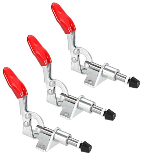 CoCud Toggle Clamps, Chucking Power 100 lbs/45kg, Carbon Steel Holding Capacity 16.7mm Stroke Push Pull Action Hand Tool, 3 Piece