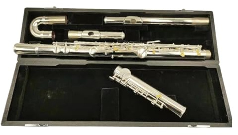 Flöte Altflöte G 16 Klappen Mit Geschlossenen Löchern Versilbertes Instrument Mit Box