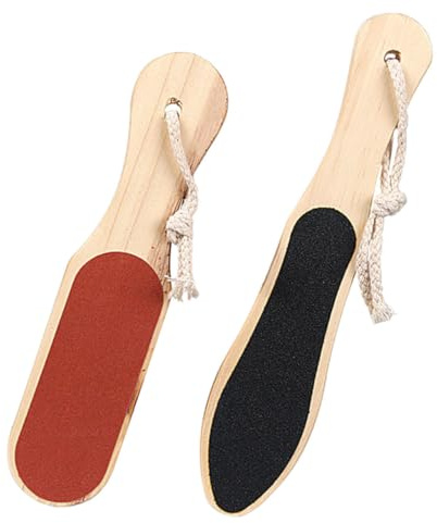 CALLARON 2piezas Tabla Madera Limas para Pedicura Removedores de Piel Muerta Exfoliantes Reutilizables Tablas para Raspar los Pies la Ducha