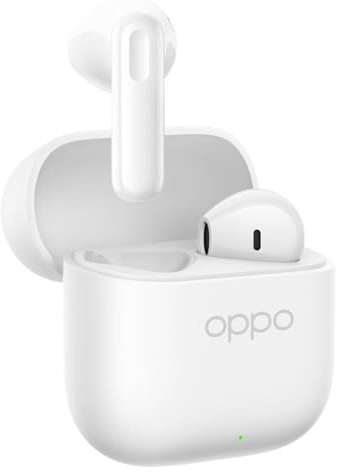 OPPO Enco Buds3, Écouteurs sans Fil, Autonomie de 48 Heures, Bluetooth 5.4, Haut-Parleur de 12,4 mm Commandes, Tactiles Multiples, Réduction Passive du Bruit, Android et iOS, IP55, Blanc