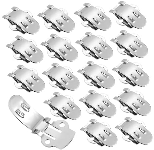 VILLCASE Hebillas Planas Resistentes y Fáciles de Fijar para Zapatos de Acero Inoxidable 25 Clips para Accesorios DIY en Calzado y Ropa