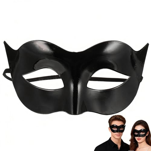 Hemobllo Venezianische Maske Herren, Maskenball Damen Gesichtsmaske, Maske Karneval, Elegante Herren Masken Kostüm mit Retro-Muster Klassische Zorrostyle Masken für Kostümball Halloween Party