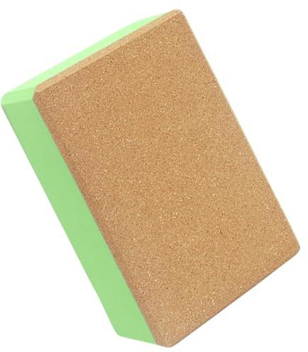Blocco di supporto per yoga: blocco di sughero ecologico, antiscivolo e leggero, dispositivo fitness versatile, migliora la flessibilità, la stabilità e l'allineamento | per sessioni di yoga