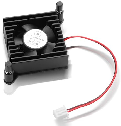 YAODHAOD Ventola GPU, dissipatore di schede grafiche in alluminio, distanza di 55 mm, ventola PCI per editing video, business, ufficio e computer di casa (nero, 5 V)