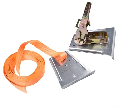 Upluxmira Dispositivo tenditore per giunti da banco Giuntura senza cuciture di piastrelle in quarzo marmo artificiale - Nastro in polipropilene da 4,2 m × 25 mm con fibbia a cricchetto zincata e