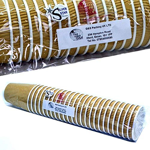 G&S PACKING UK LTD 360ml / 12oz Kraft Triple Walled Ripple Cups - 500 Pcs
