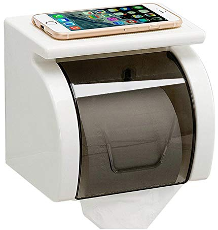 Meiyijia Starker Selbstklebender Toilettenpapierhalter, ohne Bohren, Badeinrichtungen, mit wasserdicht und Staubschutz