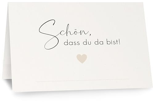 luftundliebe 50 Tischkarten Hochzeit, Namensschilder Hochzeit, Platzkarten Hochzeit, Tischkarten Geburtstag, Namenskarten Hochzeit – Heart
