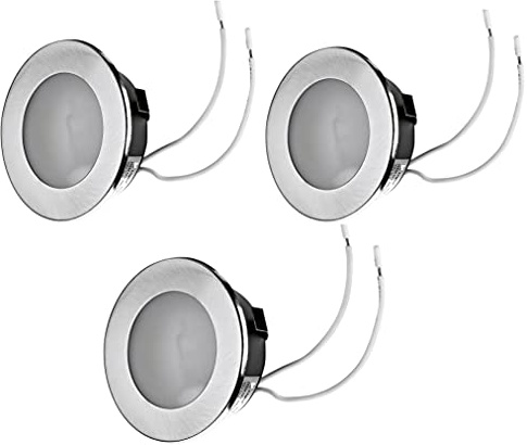 feinlux 3x Set Flache Möbel Einbauleuchte Unterbauleuchte Einbaustrahler G4 Küchenleuchte Einbauspot 12V flach geeignet für G4 LED/Halogen Lampe 12V bis max. 20W