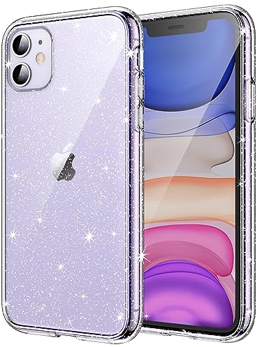 JETech Glitzer Hülle für iPhone 11, Durchsichtig | Glitzerndes Design, Stoßschutz, Transparente Rückseite, Stilvoller Look