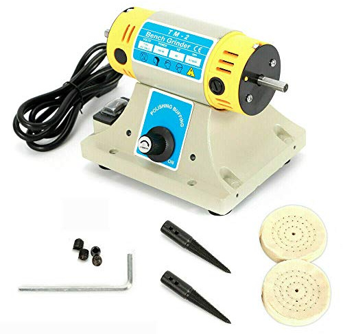 200w Mini Doppelkopf Schleifbock Poliermaschine Bench Grinder Drehmaschine Poliermotor 800-10000U/min