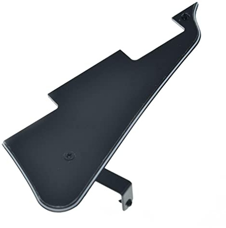 KAISH Schwarzes 3-lagiges LP Gitarren-Pickguard mit schwarzer Edelstahlhalterung und Stahl-Befestigungsschrauben für USA Les Paul