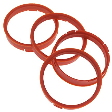 Lot de 4 anneaux de centrage 73,1 x 66,6 mm - Orange - Fabriqué en Allemagne
