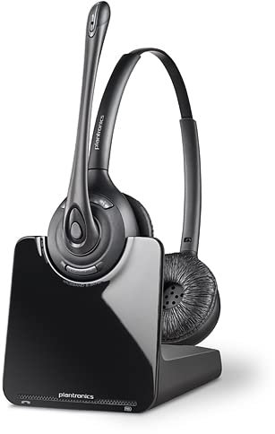 Plantronics CS520 Headset with Adaptor for Phones; Wideband Sound Technology, Headband Model Plantronics CS520 Headset (Renewed)