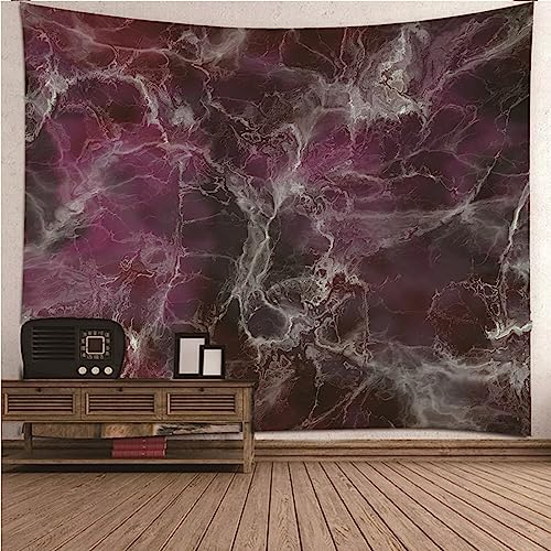 Tapiz XXL lila, para colgar en la pared, otoño, poliéster, diseño de piedra, para exteriores, 240 x 220 cm