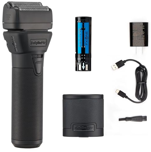 BaBylissPRO FXONE Double Foil Shaver with Interchangeable Battery, Electric Razor for Men, Pivoting Foil Head for Close Shave, Up to 3-Hour Runtime
