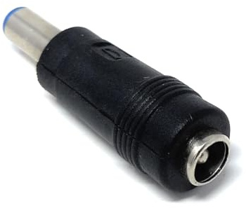 DRUT 1pcs. 5.5mm x 2.1mm Male Plug to 5.5mm x 2.5mm Female Socket DC Power Adapter Cable Lead Converter for CCTV, Led Lights, Music Instruments Black