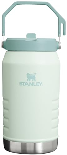 Stanley IceFlow Trinkhalmkanne mit Griff, 1,8 l, Deckel zum Aufklappen und Aufklappen, auslaufsicher, für Reisen und Sport, isolierter Edelstahl, BPA-frei, Nebel
