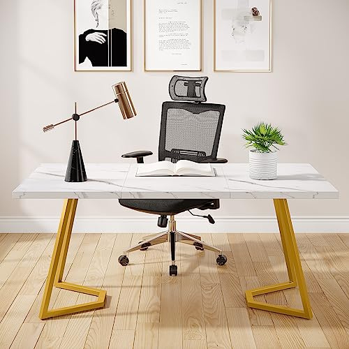Tribesigns Escritorio para ordenador, 140 x 80 cm, mesa de ordenador, mesa de oficina, mesa de trabajo, mesa de oficina, mesa de ordenador, mesa de conferencias para casa, oficina, hogar, escritorios,