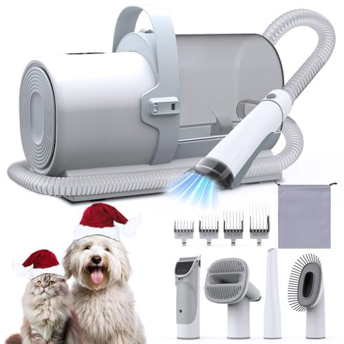 FIXR - Aspirapolvere per la toilette per cani, kit per la toilette dell'aspirapolvere per animali domestici, 11000 Pa potente aspirapolvere per peli per cani, aspirapolvere per capelli di grande