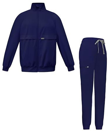 Damen-Arbeitsoveralls für Damen, medizinische Schlupfkasets, schwarze Peeling-Sets für Frauen, heilende Handpeelings für Frauen, Set (Marineblau, Verdickung M, M)