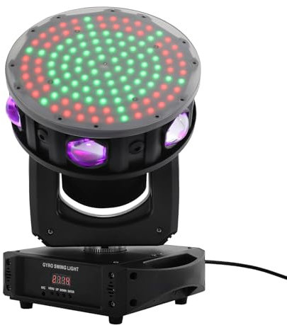 150W XYZ Professional LED Moving Head 6x15W LED-Perlen 6 Stroboskope (3 rot, 3 grün) und 126 Pixel Färbung Bühnenlicht Strahler Beam Scheinwerfer 20CH/57CH
