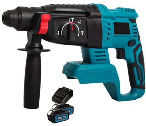 Llave de Impacto inalámbrica de 800 W, Taladro inalámbrico, Pistola de Impacto sin escobillas de 21 V, Taladro percutor máximo de 180 NM, 0-3200 RPM, Taladro inalámbrico con 2 baterías de 2000 mah