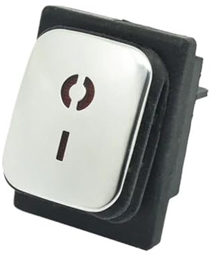 KNWHGGKCV Interrupteur à Bascule étanche Robuste 16 A 250 V CA KCD4-201, Verrouillage on/Off 12 V 220 V, lumière Rouge, Verte, Bleue et Jaune(Green Light,on-Off_12V)