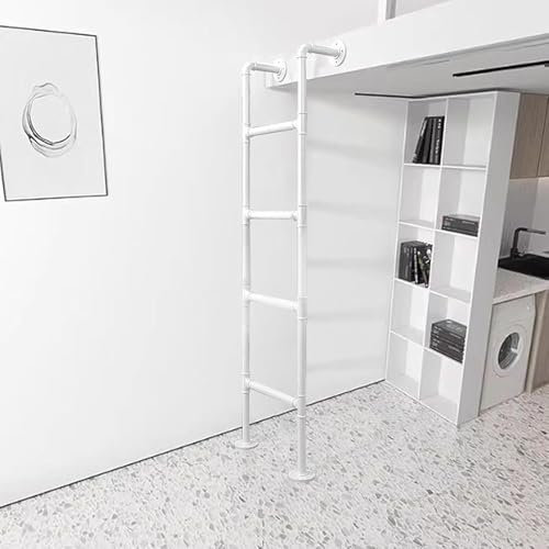 An der Wand montierte Trittleiter aus Metall, Innenleiter für Etagenbetten, Feuerleiter aus Metall und Eisen, 100–300 cm, gerade Leiter für den Dachboden, Wohnheim, Bibliothek,195cm/77in