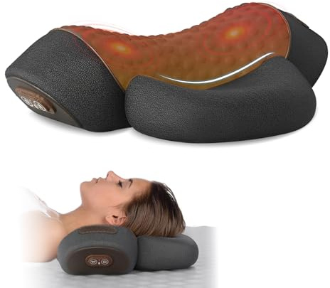 Neck Massager, Fisiorest 3 in 1 Neck Massager, Cervical Massage, Heating and Stretching to Relieve Pain, Boost Circulation, and Restore Natural Neck's Alignment